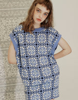 GRANNY SQUARE KNIT MINI SKIRT VERY PERI (6691436003446)
