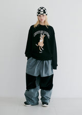 CS ラッキークルーネック / BSR2223FWPO070 CS LUCKY CREWNECK BLACK