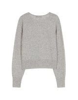 ASYMMETRY PLACKET KNIT CROP TOP GRAY MELANGE (6608598007926)