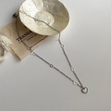 ハートチェーンマザーオブパールネックレス/hhr Heart chain mother-of-pearl necklace