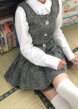 クラシックツイードミニフリルワンピース