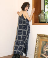 ネイビーチェック&ペイズリードレス / navy check & paisley dress (4506538246262)