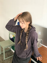 Appealing check hoodie