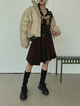 カットアンバランススカート/Cut unbalanced skirt (2color)