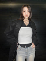 [UNISEX]ウールバックボタンマキシロングコート(ブラック)