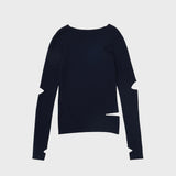 SECTION CUT PULLOVER_DARK NAVY