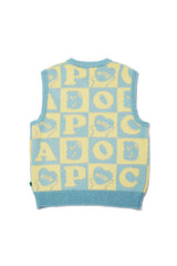 Hope Checker-Board Knit Vest_Mint (6678732046454)