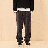 VELOUR CORDUROY TWO TONE PANTS (CHARCOAL BLACK)