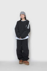 2wayナイロンスェットシャツ / two-way nylon sweatshirt