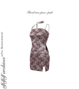 フローラルツーピース-スカート/FLORAL TWO PIECE-SKIRT[pink]