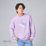 3Dロゴクルーネック / 3D Logo Crewneck  Lavender (4562977357942)