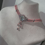 ベイビーピンククリアチョーカー / baby pink clara choker