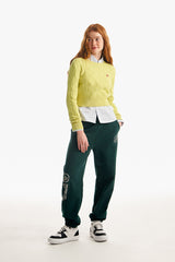 スモールチェリーケーブルクロップニット／SMALL CHERRY CABLE CROP KNIT [LIME]