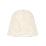 VA Square Applique Knit Bucket Hat / Ivory