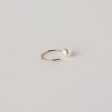 14K GOLDFILLED PEARL EARCUFF & EARRING (6680841748598)