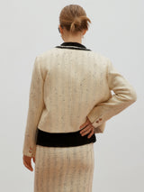 Tweed classic jacket - Custard yellow (6682215448694)