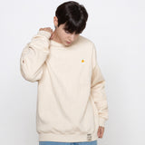 ダックフェイス刺繡スマイルスウェットシャツ/Duck Face Embroidered Smile Sweatshirt