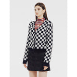 Black Checkers Cardigan (6623652708470)