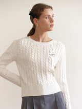 ROLA CABLE KNIT WHITE