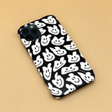 Smile Moorugi Pattern Black Bumper Case (6660047503478)