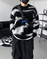 RU Zebra Mohair Round Knitwear (2 colors)