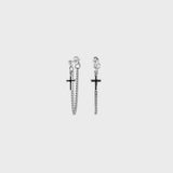 エポクシークロスチェーンピアス/EPOXY CROSS CHAIN EAR
