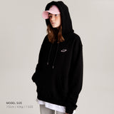Over-sized Signature Hoodie Black with Pink Band (4595381960822)