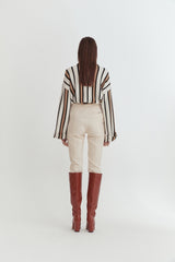 Stripe rib knit
