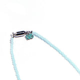 レッドハートビーズネックレス / RED HEART SKYBLUE BEADS NECKLACE