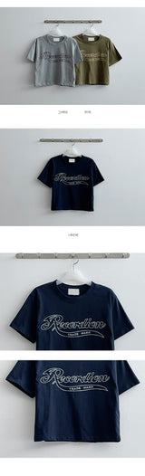 レッコクロップド半袖Tシャツ / Lecco Cropped Short-Sleeved Tee