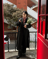 ウールローブヒッデンコート/Wool robe hidden coat (2 color)