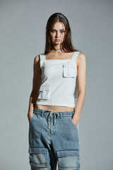 ベルトスリーブレストップ / BELT SLEEVELESS TOP