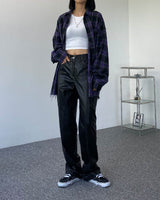 カットオーバーチェックシャツ / Cutting over-checkered shirt (6628253991030)