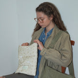 Pillow Notebook Pouch_floral ivory