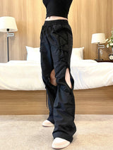 ホールストラップロングワイドパンツ