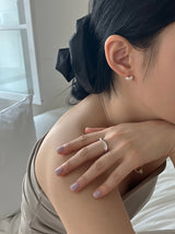 [92.5silver] マットハートピアス (スタッドバージョン)
