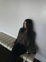 Hazelnut leather jacket