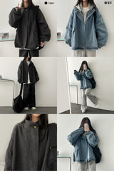 Veon High Neck Washing Denim Jumper