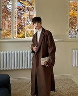 ウールローブヒッデンコート/Wool robe hidden coat (2 color)