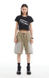  BERMUDA DRAWSTRING PANTS_KHAKI
