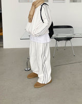 No.0547 3line sweat set ZIP-UP