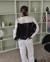 モーターカラーマッチングレザージャケット / motor color matching leather jacket