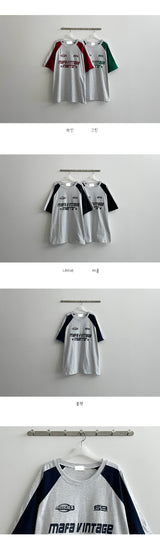 マパカラーラグランボキシー半袖Tシャツ / Mapa Color Raglan Boxy Short Sleeve Tee