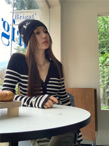 backpoint stripe cardigan