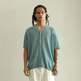 ダメージハーフスリーブカーディガン/DAMAGE HALF SLEEVE CARDIGAN (AQUA)