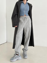 ウールフードロングコート / Wool hood long coat (3color)