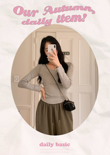 デイリーUネック長袖Tシャツ