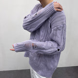 ツイストダメージニット/SK Twisted DAMAGE Knitwear (4 colors)