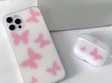 パステルブラーピンクバタフライフォーンケース / Pastel Blur pink utterfly Phone Case