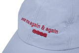 ウェアミーアゲイン & アゲインナイロンキャップ / WEAR ME AGAIN & AGAIN NYLON CAP(SKY BLUE)